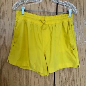 Old Navy Bright Yellow Drawstring Waist Athletic Shorts, size M